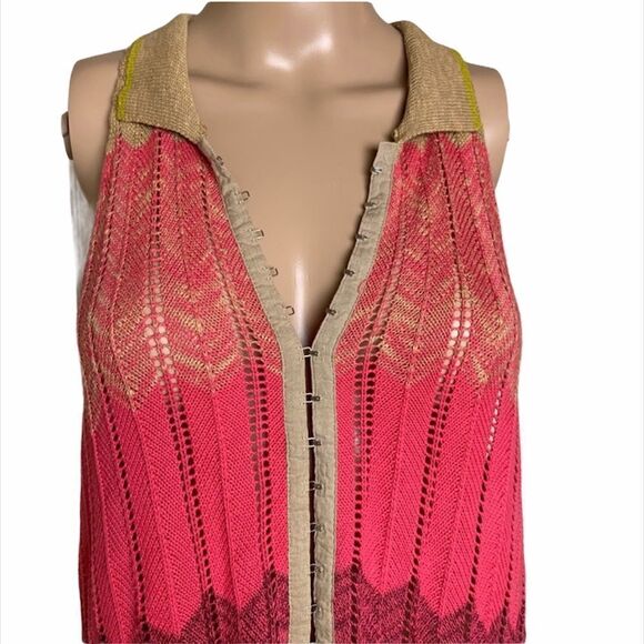 ✨HP✨Sleeveless Peplum Polo KnitHi-LowSweaterTunic✨ - Picture 9 of 10